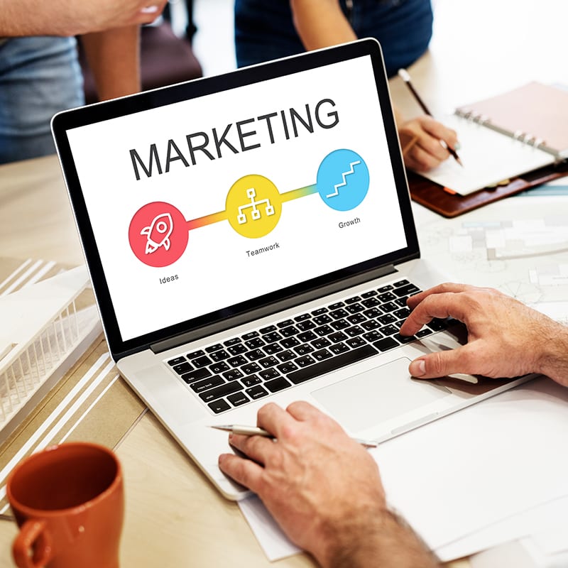 Marketing Strategies On Laptop